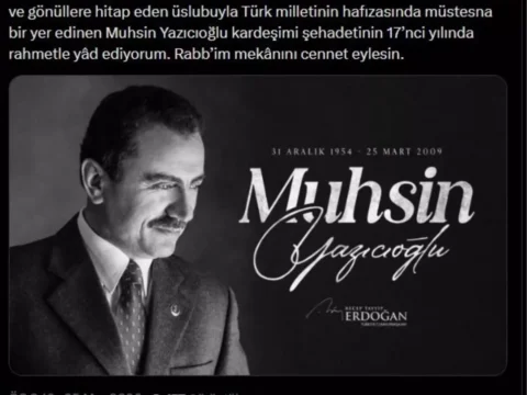 Cumhurbaşkanı Erdoğan, Muhsin Yazıcıoğlu’nu Vefatının 17. Yılında Anarken